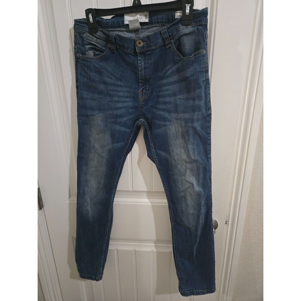 Paper Denim & Cloth Men’s Jeans 34x30 Stretch Straight Leg Medium Wash